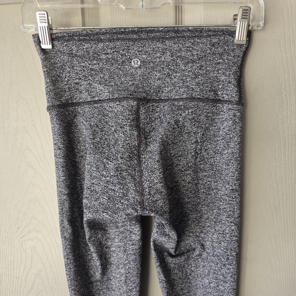 Lululemon Athletica Wunder Under Hi-Rise Tight Leggings  4 Women Heathered Black - Picture 5 of 9
